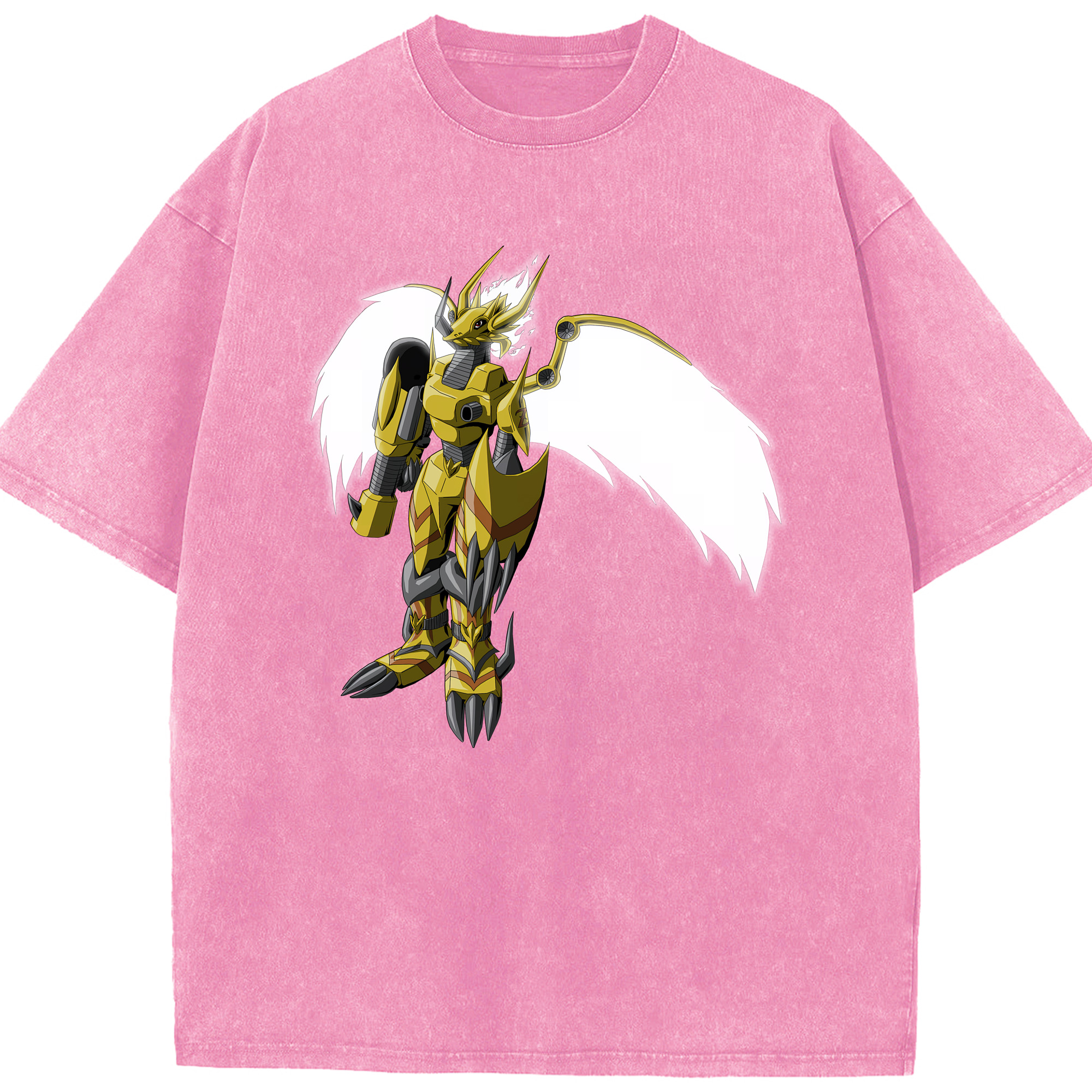 （画像用） Digimon デジタルモンスター/デジモン 綿100% ヴィンテージ風 半袖Tシャツ（フロントプリント）